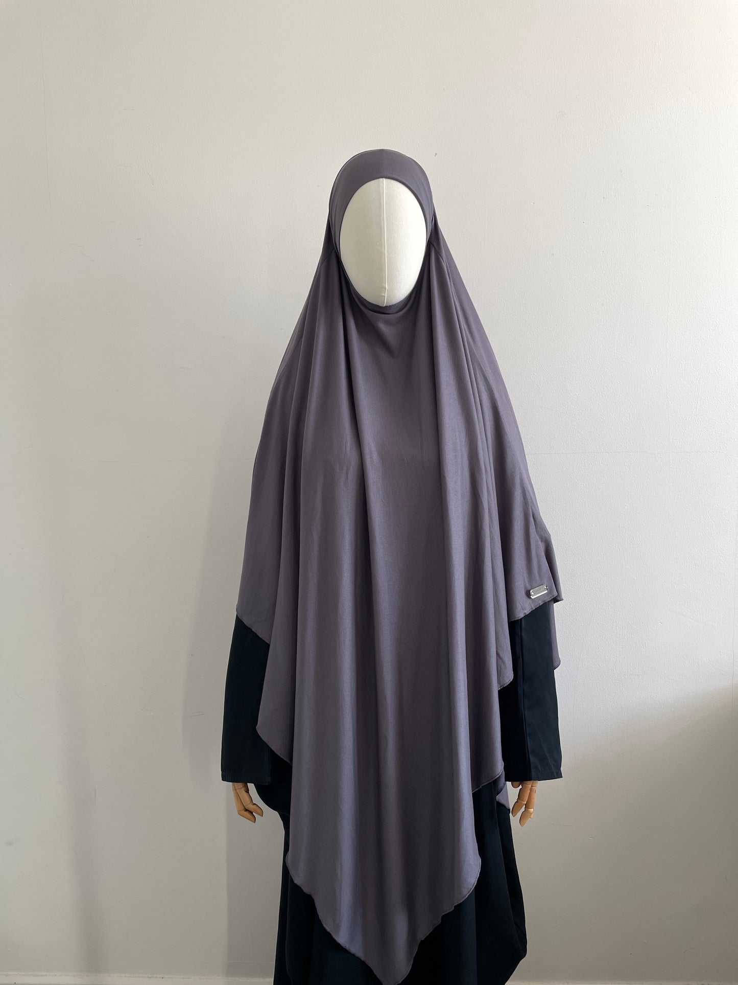 Grey maxi jersey khimar