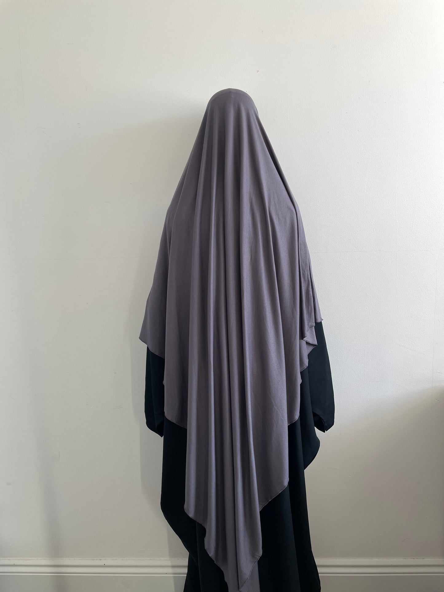 Grey maxi jersey khimar