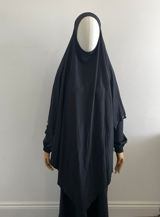 Black maxi jersey khimar