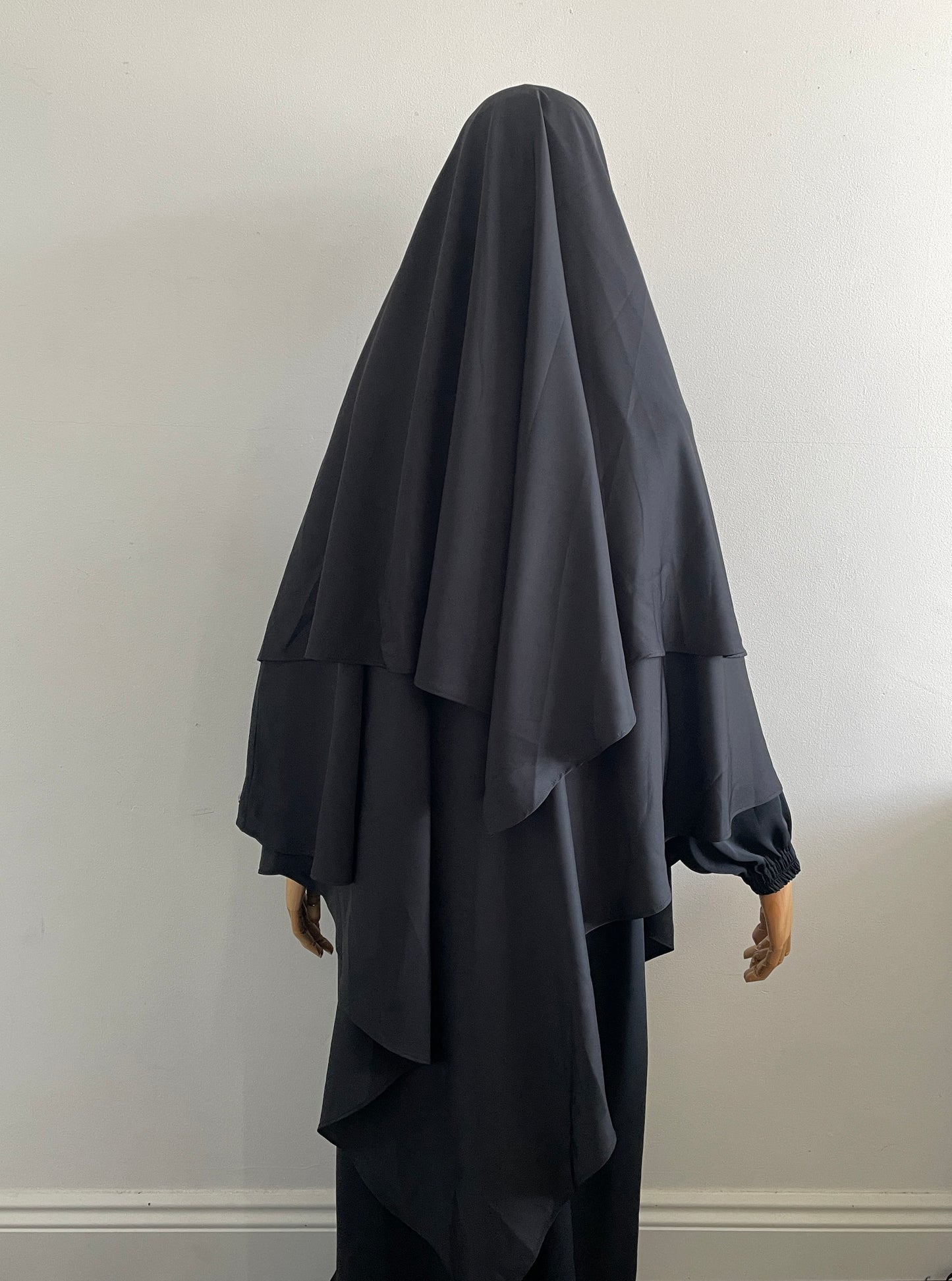 Black tie front khimar