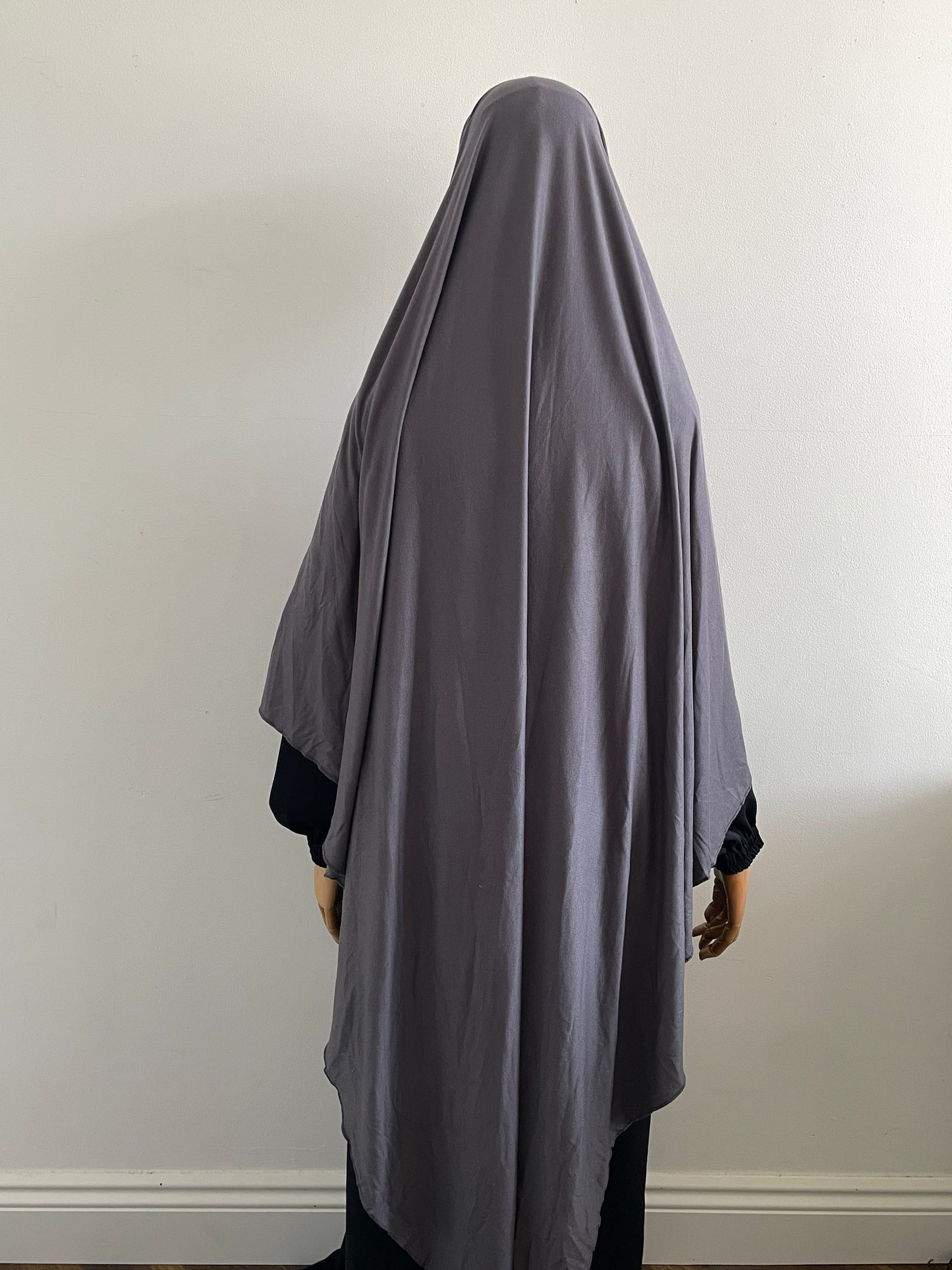 Grey maxi jersey khimar