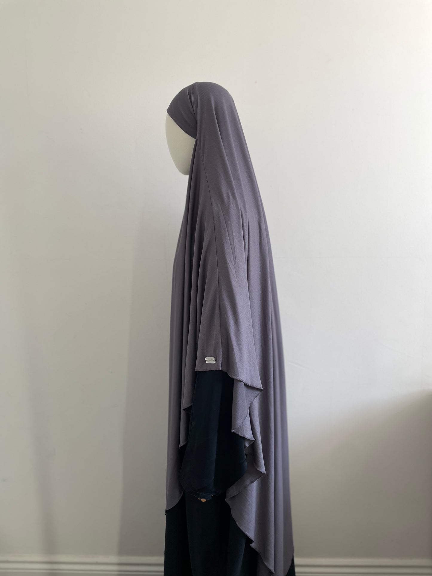 Grey maxi jersey khimar